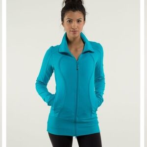 Lululemon Nice Asana Jacket Brushed – Surge – Size 6